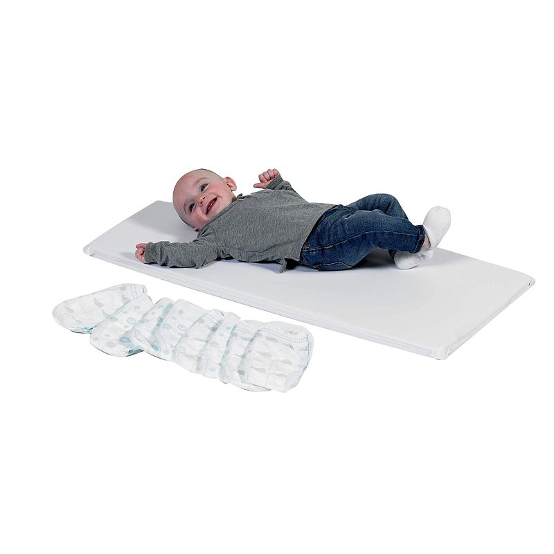 Photo 1 of Children's Factory Changing Pad, White,  Portable Baby Changing Table Pad, Cover or Topper for Preschool or Daycare Diaper Station,
