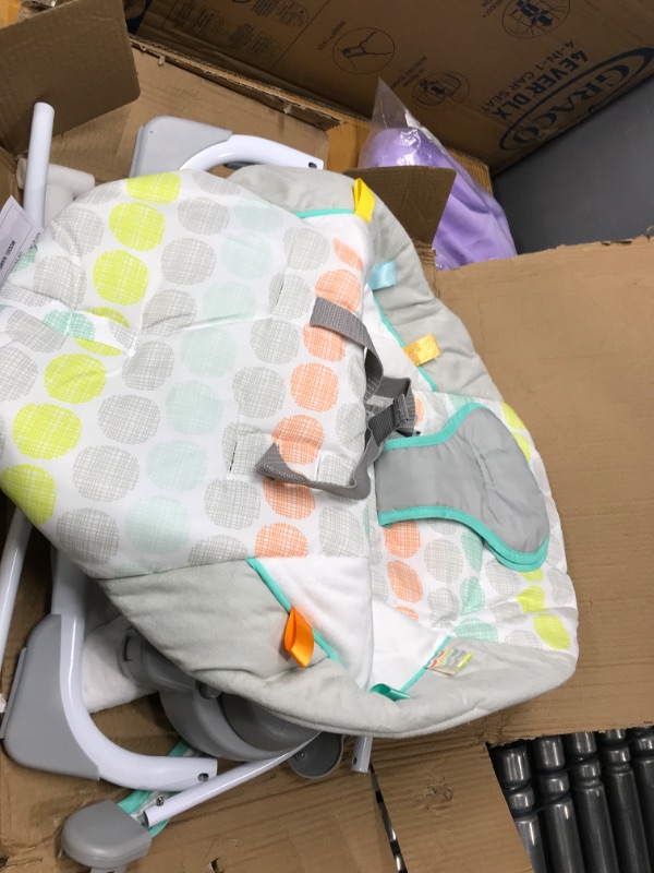 Photo 1 of Bright Starts Whimsical Wild Portable Compact Automatic Deluxe Baby Swing with Music and Taggies, Newborn and up