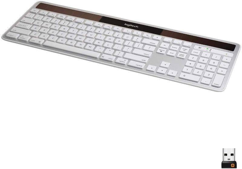 Photo 1 of **PARTS ONLY** WONT TURN ON** Logitech K750 Wireless Solar Keyboard for Mac — Solar Recharging, Mac-Friendly Keyboard, 2.4GHz Wireless - Silver