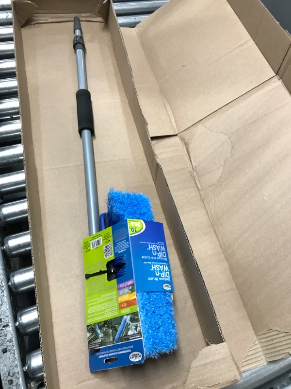 Photo 1 of Carrand 93062 Deluxe Car Wash 10" Dip Brush with 65" Extension Pole, Blue and Black
