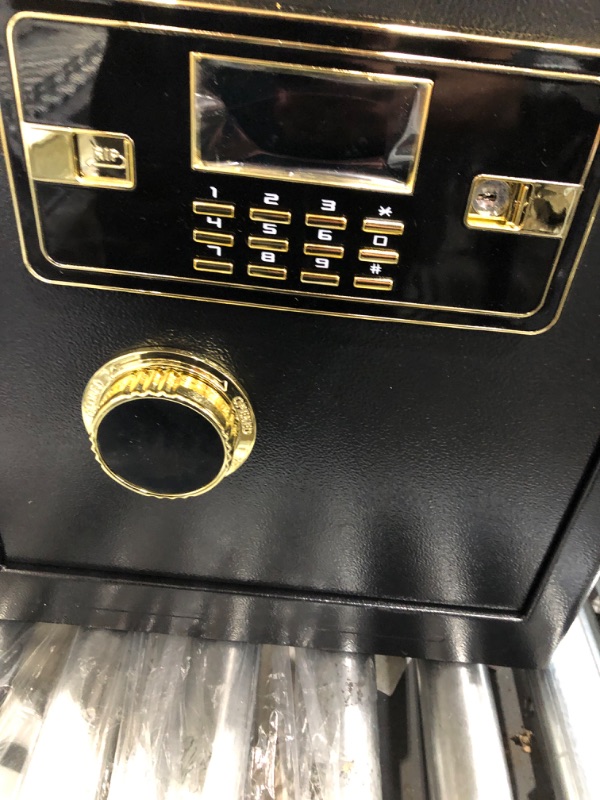 Photo 1 of 2.2 Cub Safe Box Fireproof Waterproof, Security Home Safe with Fireproof Document Bag, Digital Keypad LCD Display Inner Cabinet Box, Large Fireproof Safe for Money Jewelry Document Valuables Gold