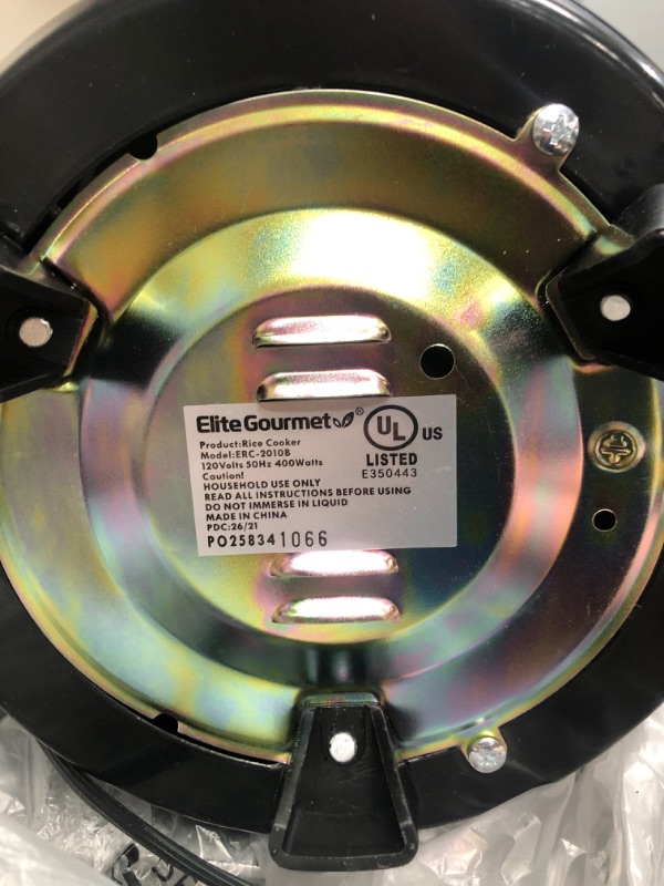 Photo 2 of Elite Gourmet ERC2010B# Electric 10 Cup Rice Cooker with 304 Surgical Grade Stainless Steel Inner Pot Makes Soups, Stews, Grains, Cereals, Keep Warm Feature, 10 cups cooked (5 Cups uncooked), Black 10 Cups Cooked Black