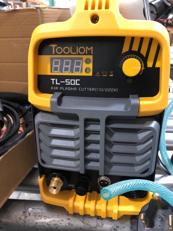Photo 3 of **MISSING PARTS** TOOLIOM 50A Non-Touch Pilot ARC Air Plasma Cutter Dual Voltage 110V/220V IGBT Inverter Metal Cutting Machine 1/2" Clean Cut 50A High Frequency