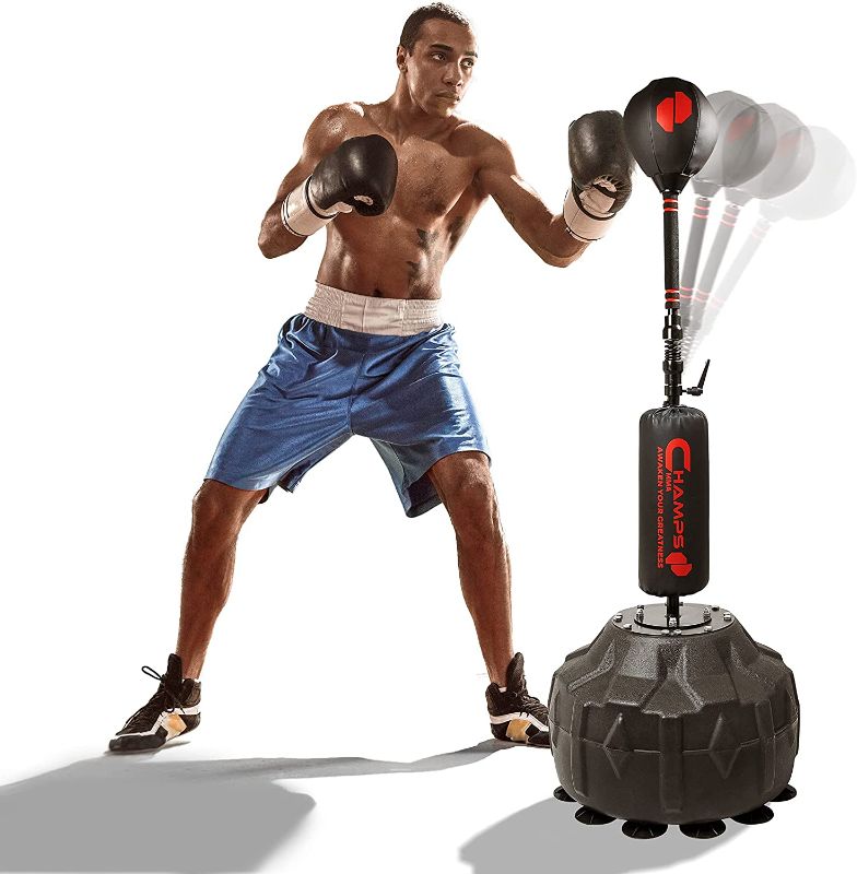 Photo 1 of **MISSING PARTS* Cobra Reflex Bag – Advanced Reflex Punching Bag with Ultra-Fast Bounceback to Increase Speed, Reflexes, and Stamina – Adjustable-Height Boxing Bag with Stand and Secure Suction Cups
