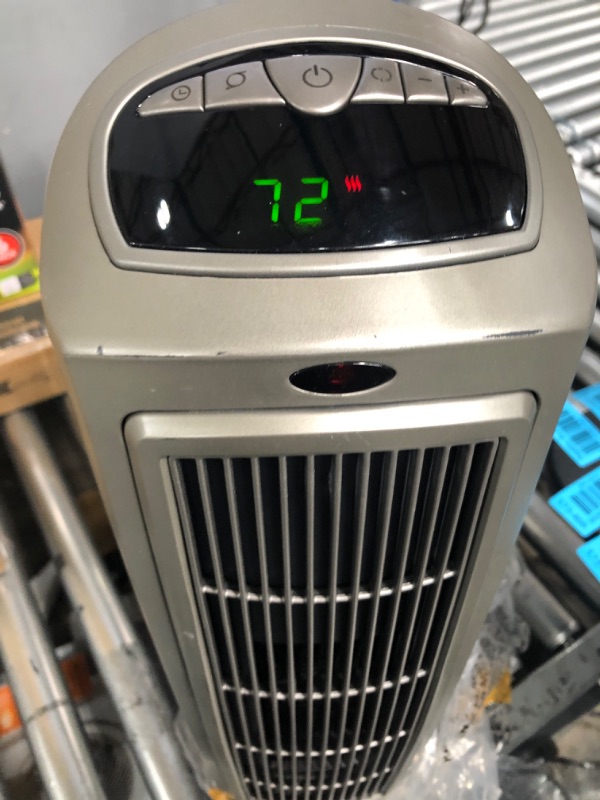 Photo 3 of Lasko 1500W Digital Ceramic Space Heater with Remote, 755320, Silver