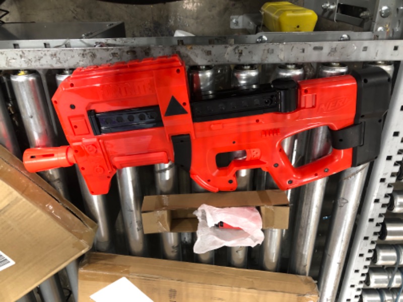 Photo 1 of NERF Fortnite Compact SMG Motorized Blaster, Ultra Red Wrap Design, 8-Dart Internal Clip, 8 Elite Foam Darts, Electric Semi Auto Fortnite Toy Blaster