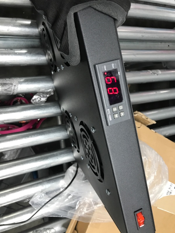 Photo 5 of Rack Mount Fan - 4 Fans Server Cooling System - 1U 19" Rackmount Cabinet Panel w/Adjustable Temperature Control (Heat Monitor - Digital Display) Alarm Sensor (Overheat Air Flow Exhaust) Tupavco TP1701