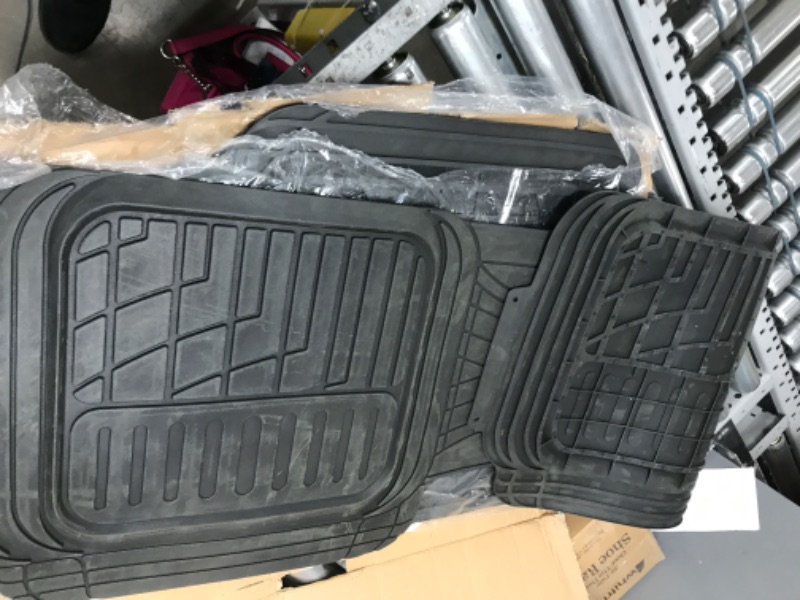 Photo 2 of FH Group Heavy Duty Tall Channel Floor Mats All-Weather Accessories for Trucks, Cars, and Automotive Purposes Trim-to-Fit/FH Group Bucket Seat Cover (Modernistic Airbag Compatible 
**just floor matts**