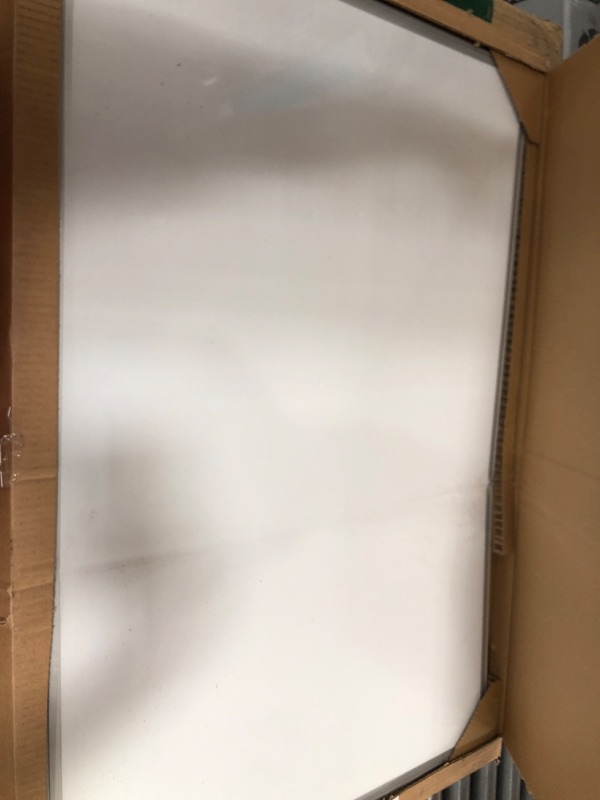 Photo 1 of Major damage bent *** Amazon Basics Magnetic Dry Erase White Board, 36 x 24-Inch Whiteboard - Silver Aluminum Frame 24" x 36" Magnetic, Aluminum Frame
