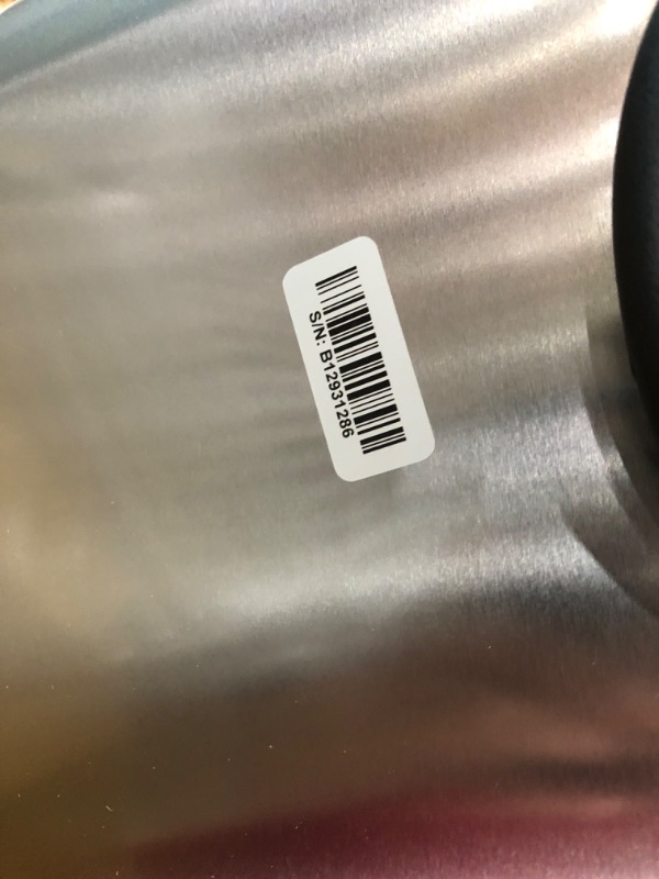 Photo 1 of Used / dented *** Simplehuman 35 Liter, 40 lb / 18.1 kg X-Large Pet Food Storage Container, Brushed Stainless Steel for Dog Food, Cat Food, and Bird Feed X-Large Storage