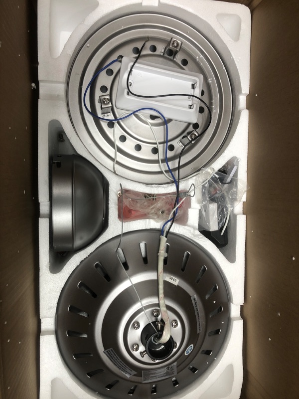 Photo 1 of *Opened Hardware-Possibly Missing* Prominence Home 51650-01 Lorelai Smart Ceiling Fan with Light and Remote, 52, Pewter