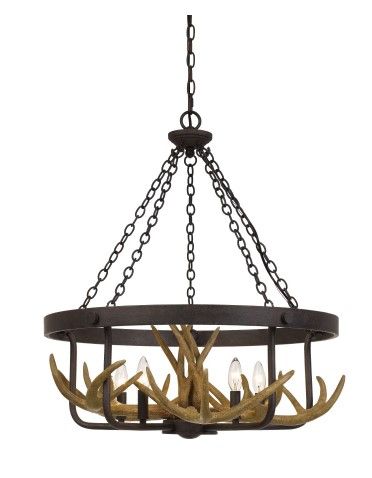 Photo 1 of *Stock Photo For Reference/Dented See Photos* * Wide Antler Chandelier
