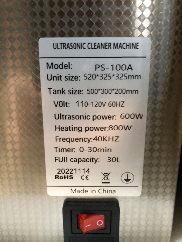 Photo 2 of ultrasonic cleaner machine 56254