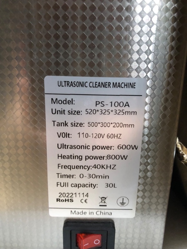 Photo 3 of ultrasonic cleaner machine 56254