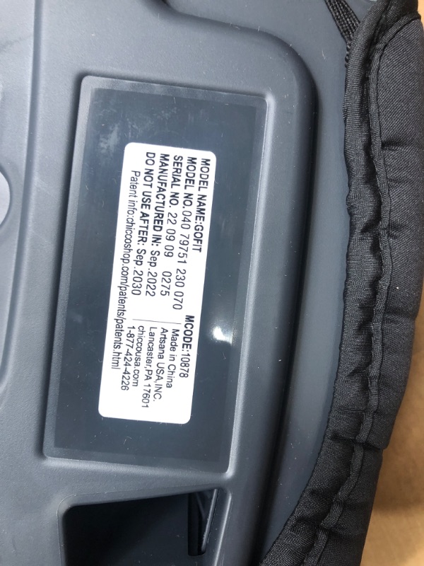 Photo 1 of Chicco GoFit Backless Booster Car Seat, Travel Booster Seat for Car, Portable Car Booster Seat for children 40-110 lbs. | Shark/Black/Grey Shark GoFit