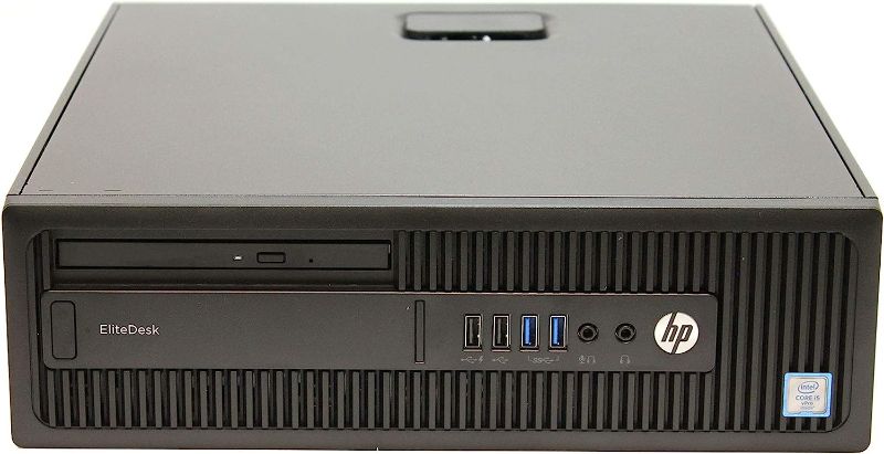 Photo 1 of HP EliteDesk 800 G2 Business Desktop, Intel Core i7 6700 3.4Ghz, 32GB DDR4 RAM, 2TB Hard Drive, Windows 10 Pro (Renewed)
