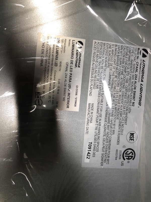 Photo 3 of **MINOR DENTS** Lithonia Lighting Contractor Select CPANL 2 ft. x 4 ft. 4000/5000/6000 Lumens White Integrated LED Flat Panel Light