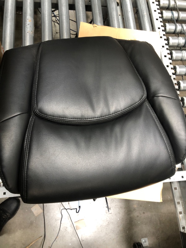 Photo 4 of **MISSING HARDWARE**Executive Office Chair - Ergonomic Big and Tall Home Computer Desk Chair with Lumbar Support, PU Leather, High Back , Adjustable Height & Swivel Black High Back