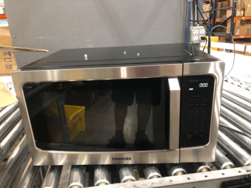Photo 1 of TOSHIBA ML-EM45PIT(SS) Countertop Microwave Oven With Inverter Technology, Kitchen Essentials, Smart Sensor, Auto Defrost, 1.6 Cu Ft, 13.6" Removable Turntable, 33lb.&1350W, Stainless Steel 1.6 Cu. Ft.-Inverter