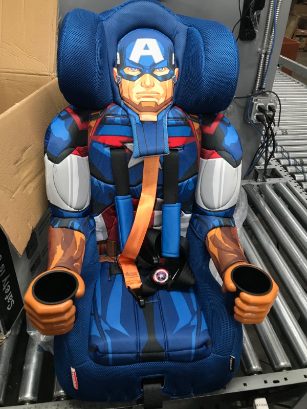 Photo 2 of Disney KidsEmbrace Friendship Combination Toddler Harness Booster Car Seat, Marvel Captain America