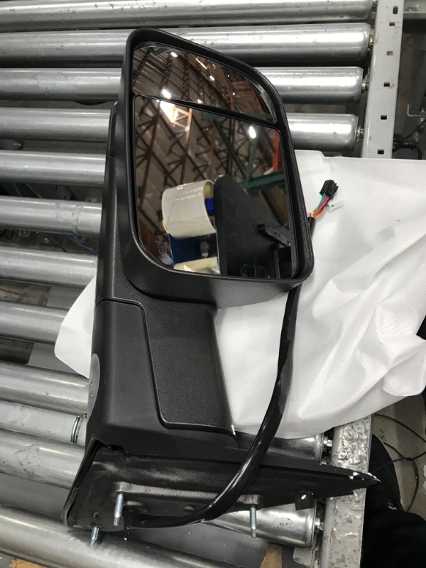 Photo 2 of AERDM New towing mirror Black Housing with Temperature sensor fit 2009-2015 Ram 1500, 2010-2015 Ram 2500 3500 Towing Mirrors with Turn Signal, Puddle Lights