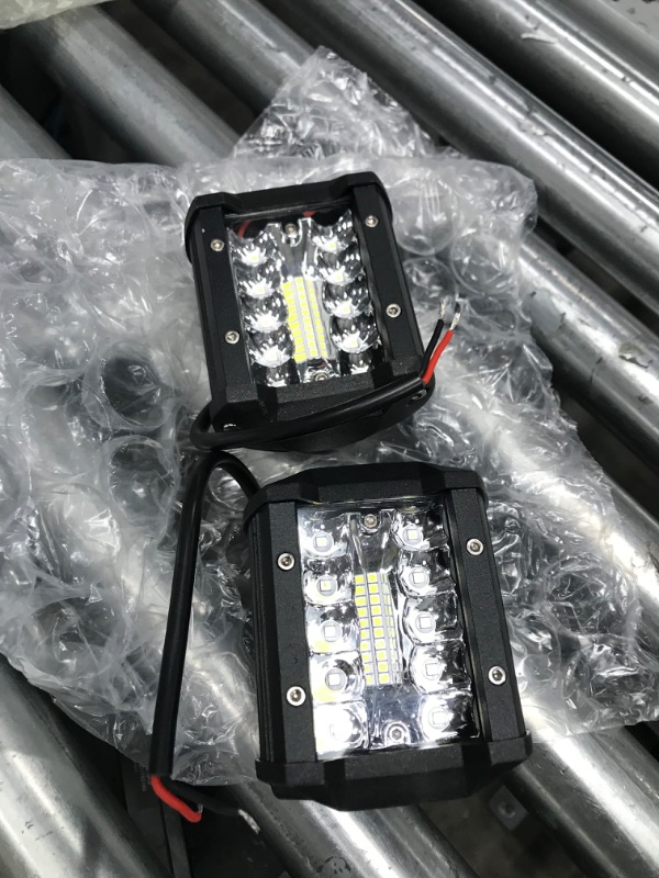 Photo 3 of LED Light Bar TURBO SII 32 Inch 5D Flood Spot Combo Beam Offroad Driving Light 2Pcs 4 Inch 60W Led Pod Cube Lights w/Wiring Harness 3-Leads for Trucks Polaris RZR ATV UTV SUV Boats