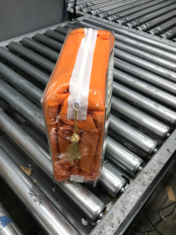 Photo 1 of LuxClub 6 PC Sheet Set Sheets Deep Pockets 18" Eco Friendly Wrinkle Free Sheets Machine Washable Hotel Bedding Silky Soft - Autumn Orange Queen Queen Autumn Orange