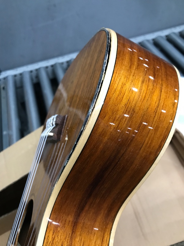 Photo 5 of *Major Damage-See Photos* Kala KA-KTG Tenor Hawaiian Ukulele - Koa Gloss, MultiColored, Tenor