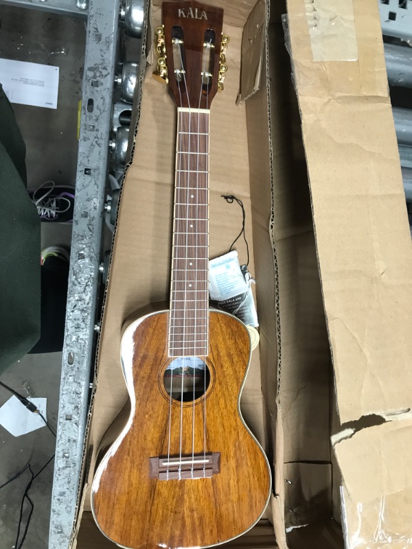 Photo 2 of *Major Damage-See Photos* Kala KA-KTG Tenor Hawaiian Ukulele - Koa Gloss, MultiColored, Tenor