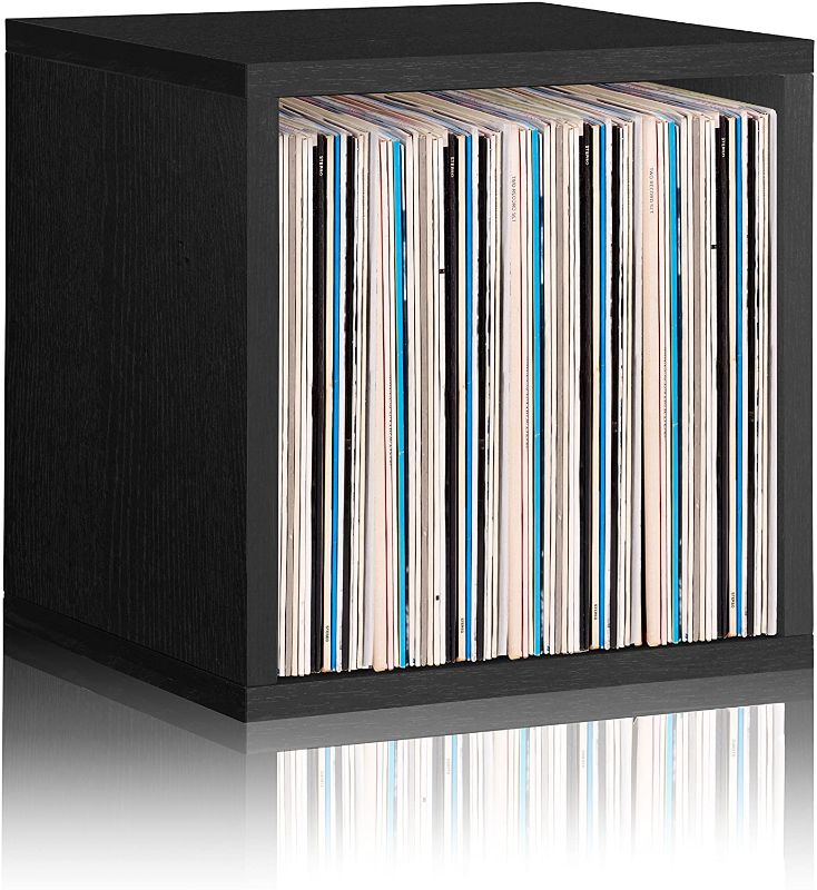 Photo 1 of 2 PACK: Way Basics Vintage Storage Blox Cube Organizer Shelf (Fits 65-70 Vinyl Records), Black
