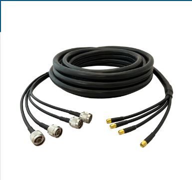 Photo 1 of Quad-RS240 N-Male to SMA-Male Coaxial Cable (30ft)