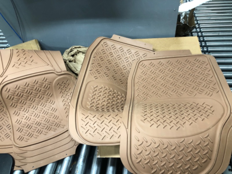 Photo 2 of 3pcs Van & Truck Beige Online Rubber Mats
