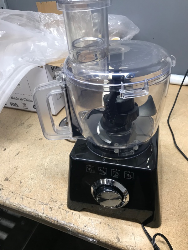 Photo 2 of *MISSING PIECES DOES NOT TURN ON PARTS ONLY* Electric Food Processor, MOSAIC 5 Function Electric Chopper for Chopping, Slicing, Puree, Kneading, Egg White, Vegetable Meat Chopper Slicer with Big Food Chute