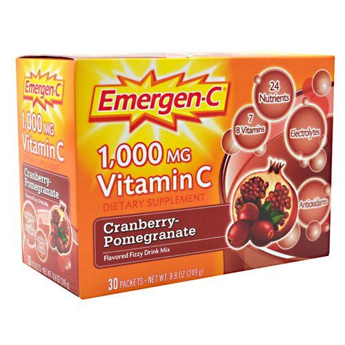 Photo 1 of **EXP DATE; 3/23**
Emergen-C 1000mg Vitamin C Powder, with Antioxidants, B Vitamins and Electrolytes, Vitamin C Supplements for Immune Support, Caffeine Free Drink, Cranberry Pomegranate Flavor - 30 Count/1 Month Supply
