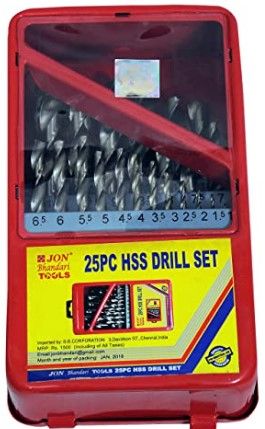 Photo 1 of **ALL BITS INCLUDED**
Jon Bhandari Tools 25pc Premium Straight Shank Jobber HSS Drill Bit Set Heavy Duty, High Speed Steel
