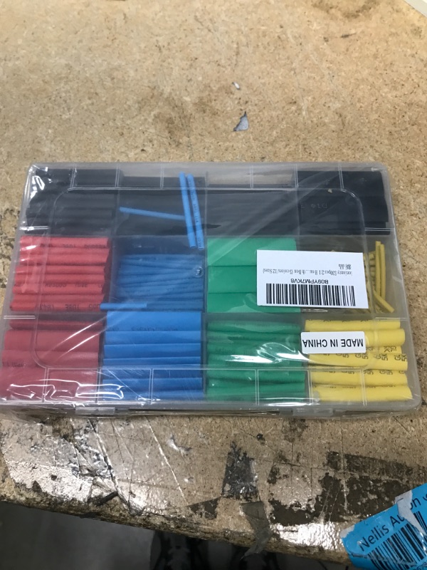 Photo 2 of 530pcs 2:1 Heat Shrink Tubing Kit - Lonlonty Electrical Wire Cable Wrap Assortment Electric Insulation Heat Shrink Tube Kit with Box (5 colors/12 Sizes)