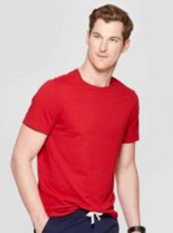 Photo 1 of Goodfellow & Co Mens Standard Fit Short Sleeve Lyndale Crew Neck T-Shirt Red 
MEDIUM