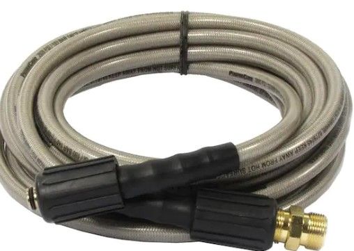 Photo 1 of 1/4 in. x 25 ft. Replacement/Extension Hose with M22 Threaded Connections for 3200 PSI Cold Water Pressure Washers
