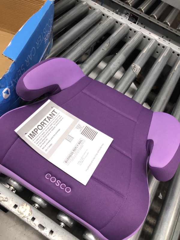 Photo 1 of Cosco Topside Booster Car Seat - Easy to Move, Lightweight Design (Grape), 1 Count (Pack of 1)