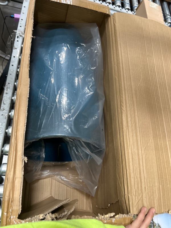 Photo 1 of **PLASTIC** QCQHDU 21 inch Tall Planters for Outdoor Plants, Large Pots for Outdoor Indoor,Blue Planter Flower Pot Blue 21IN