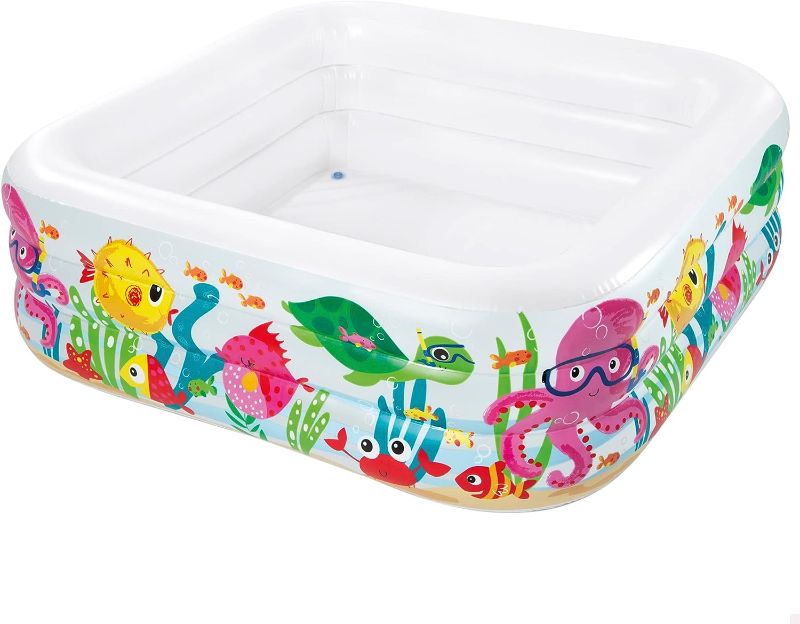 Photo 1 of 
Did Not Inflate***Intex Swim Center Clearview Aquarium Inflatable Pool, 62.5" X 62.5" X 19.5", for Ages 3+
