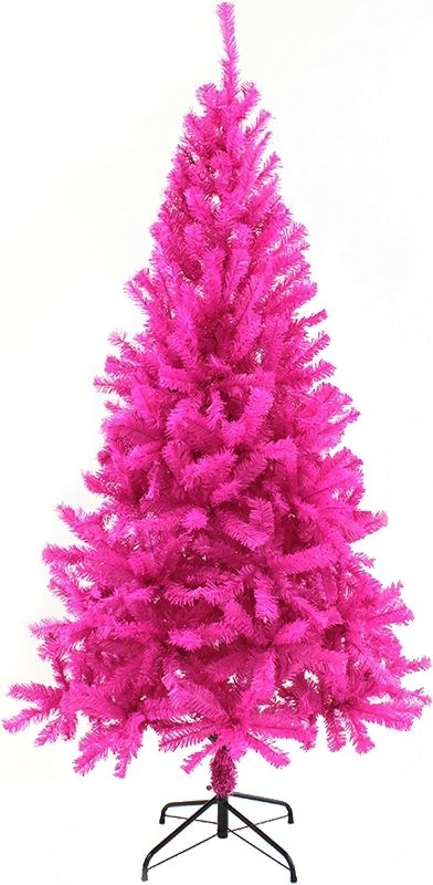 Photo 1 of 
The Perfect Holiday 4' Pink Canadian Pine Christmas Tree | 291 Tips, Dia 30" | Includes Metal Stand (PVC-4PK)
Color:Pink
Size:4'