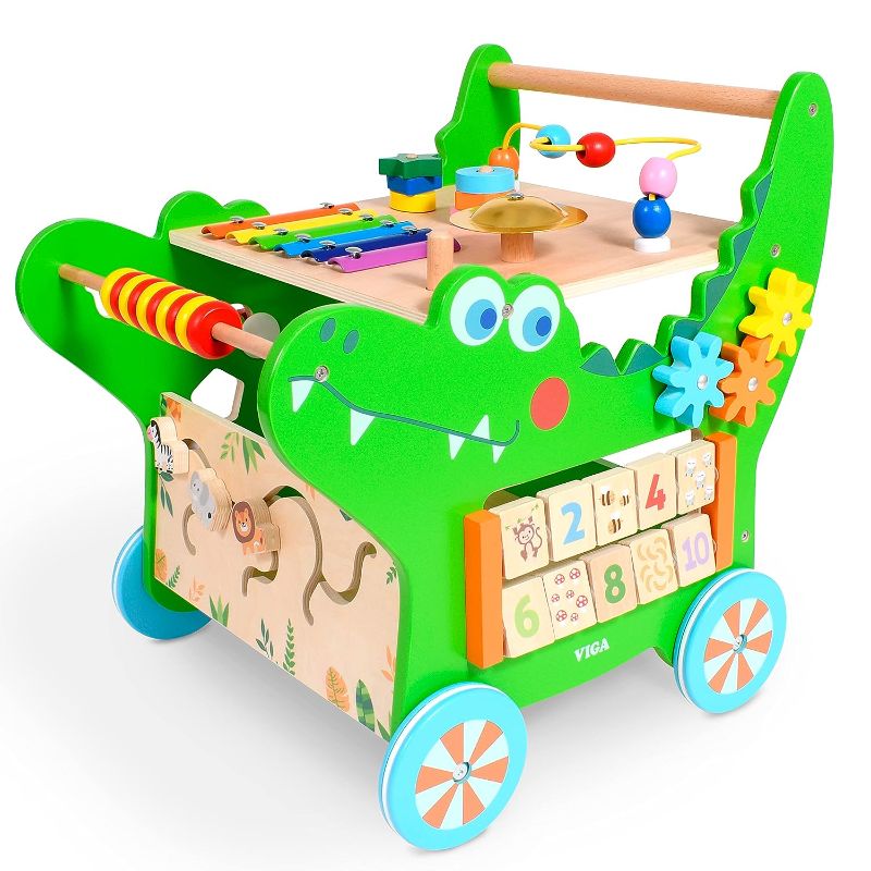 Photo 1 of 
SPARK & WOW Crocodile Activity Walker - Ages 12m+ - Baby Activity Center Push Walker - 9 Different Activities - Teach Toddlers to Walk Through Play