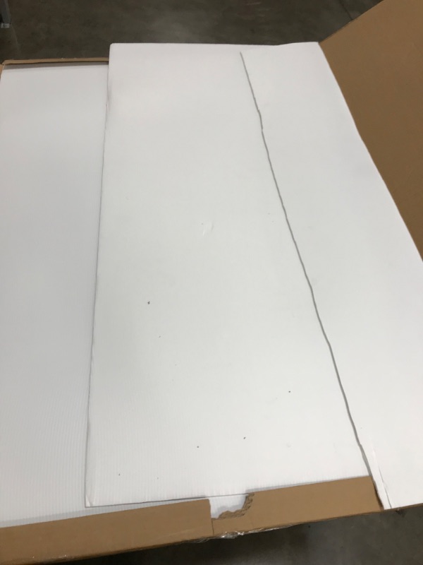 Photo 2 of 1 Broken***Corrugated Plastic Sheet for Indoor and Outdoor Use - 4 Mm Thick Poster Board, 24x36 Inches - Pack of 2 White Plastic Board Sheets - Waterproof Coroplast Sheets and Lightweight Blank Yard Signs 24"x36"-2 Pack White