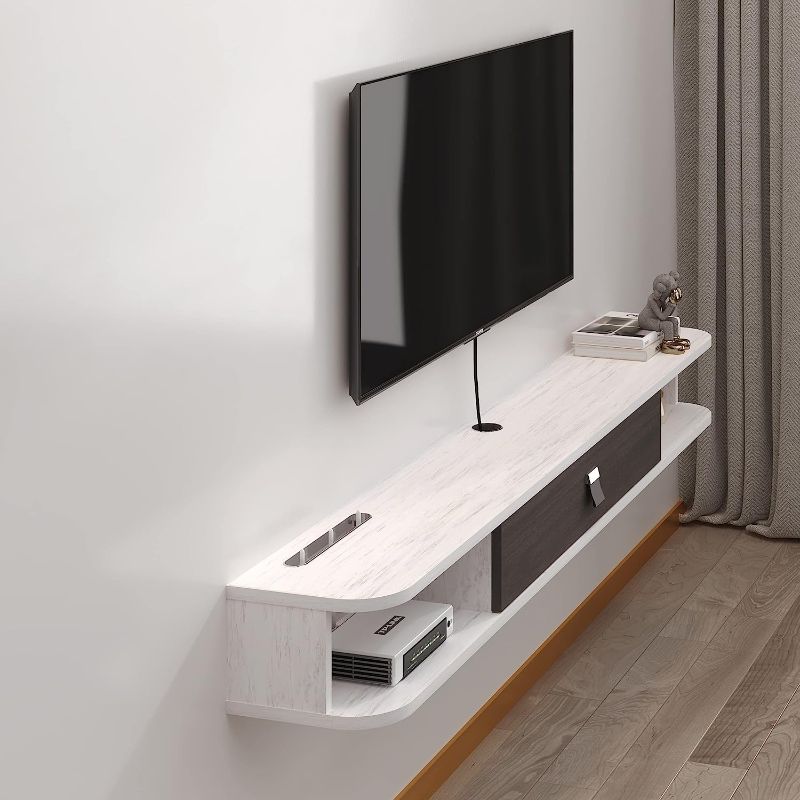 Photo 1 of Pmnianhua Floating TV Console,47'' Wall-Mounted Media Console,Floating TV Cabinet, Modern Floating TV Stand,Under TV Entertainment Shelf with Door...
Size:Grayish-white
Color:47.24IN