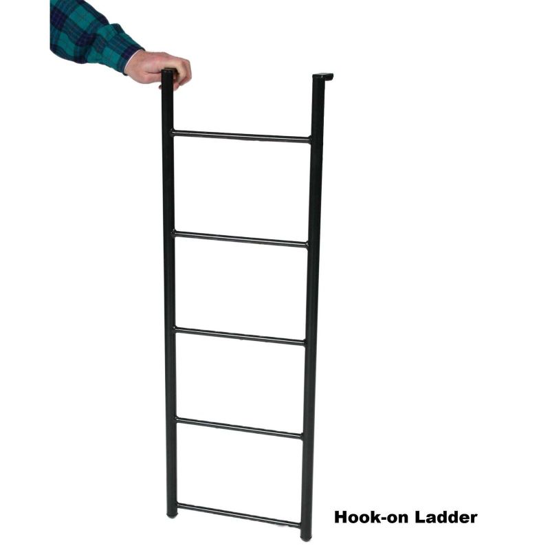 Photo 1 of 40" Inch Tall Steel Hook-on Bunk Bed Ladder By Blantex Black Twin
