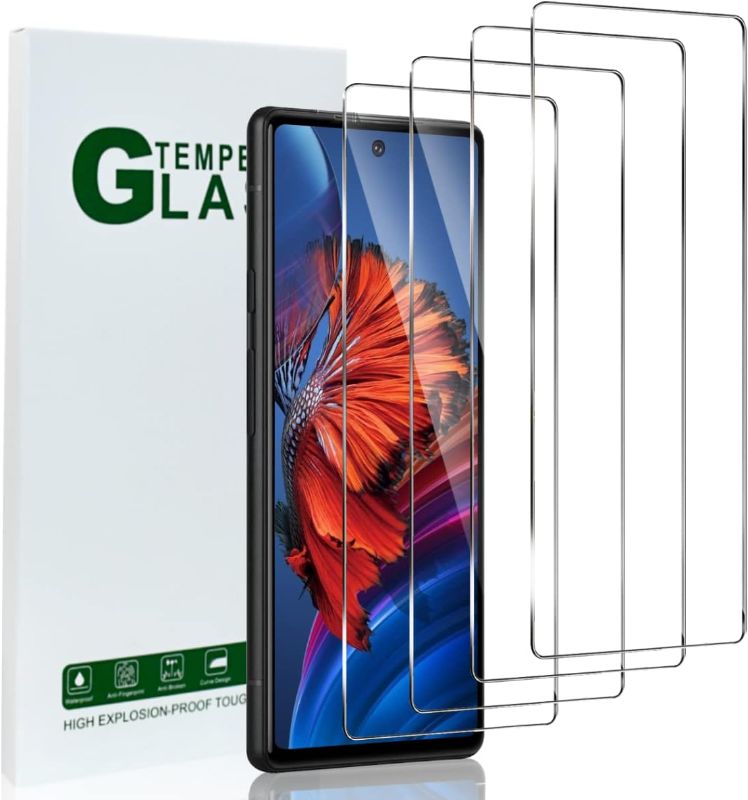 Photo 1 of 2-[4 Pack] Google Pixel 7 Screen Protector, HD Clear 9H Tempered Glass Scratch Resistant, Fingerprint Unlock,Full Coverage Easy To Install Bubble-Free For Google Pixel 7 (6.3 Inch)