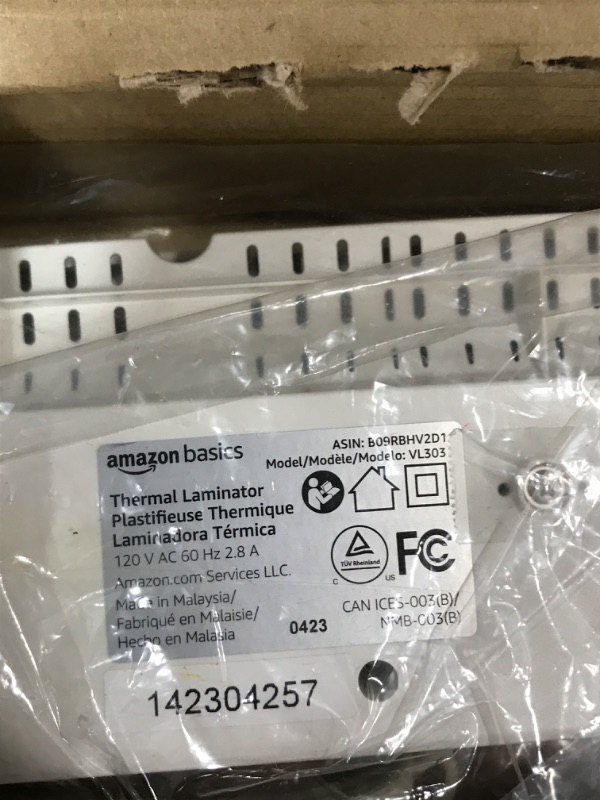 Photo 3 of Amazon Basics 12-Inch Thermal Laminator Machine 12-Inch Laminator