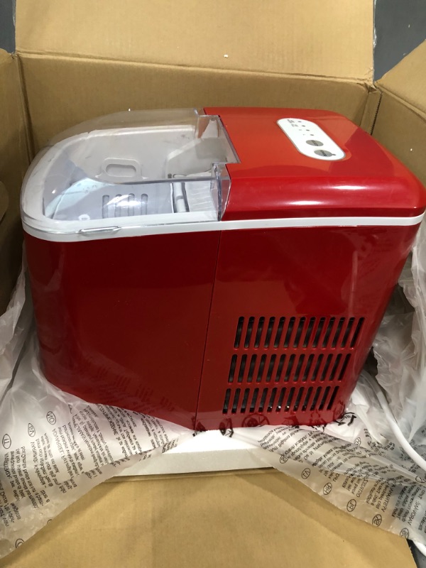 Photo 1 of (PARTS ONLY)Igloo Electric Countertop Ice Maker Machine - Automatic and Portable - 26 Pounds in 24 Hours - Ice Cube Maker - Ice Scoop and Basket - Ideal for Iced Coffee and Cocktails - Red Red Ice Maker