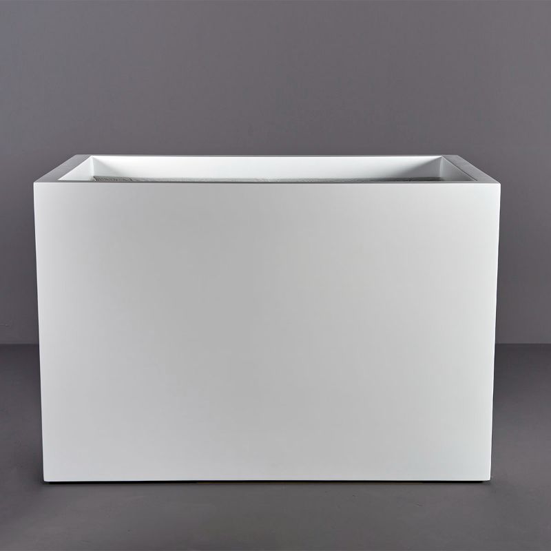 Photo 1 of [READ NOTES]
KANTE 24 in. Long Rectangular Pure White Concrete Metal Indoor Outdoor Planter Pot, W/Drainage Hole for Patio, Home and Garden
